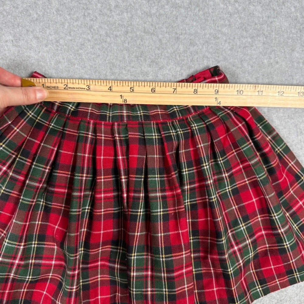 Janie and Jack Kids Red Preppy Tartan Plaid Wool Blend Pleated Skirt Size 5